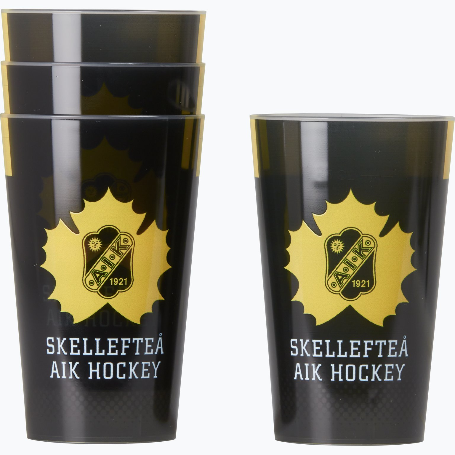 Skellefteå AIK PLASTMUGG 4-pack Svart