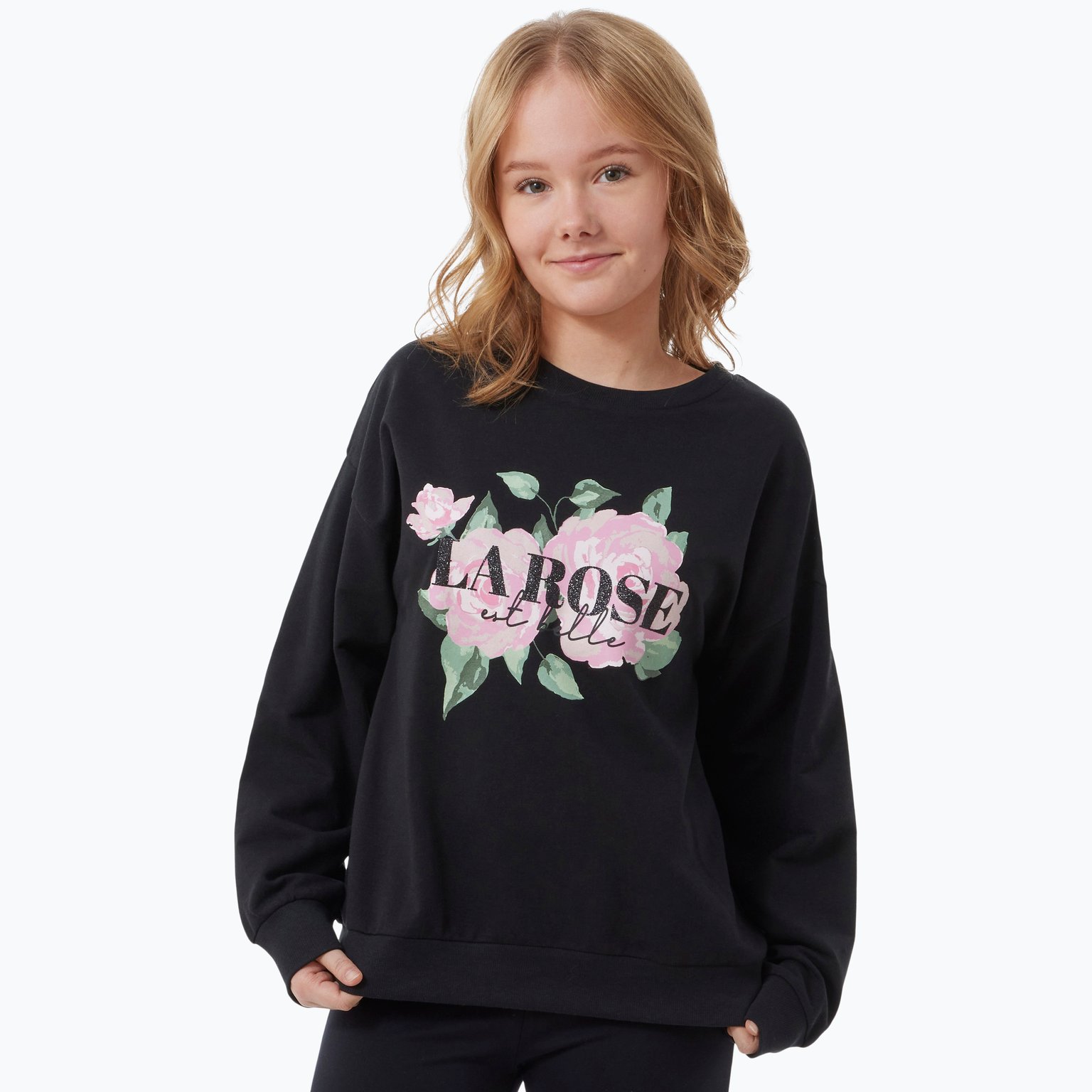 Firefly La Rose Crewneck JR tröja Svart