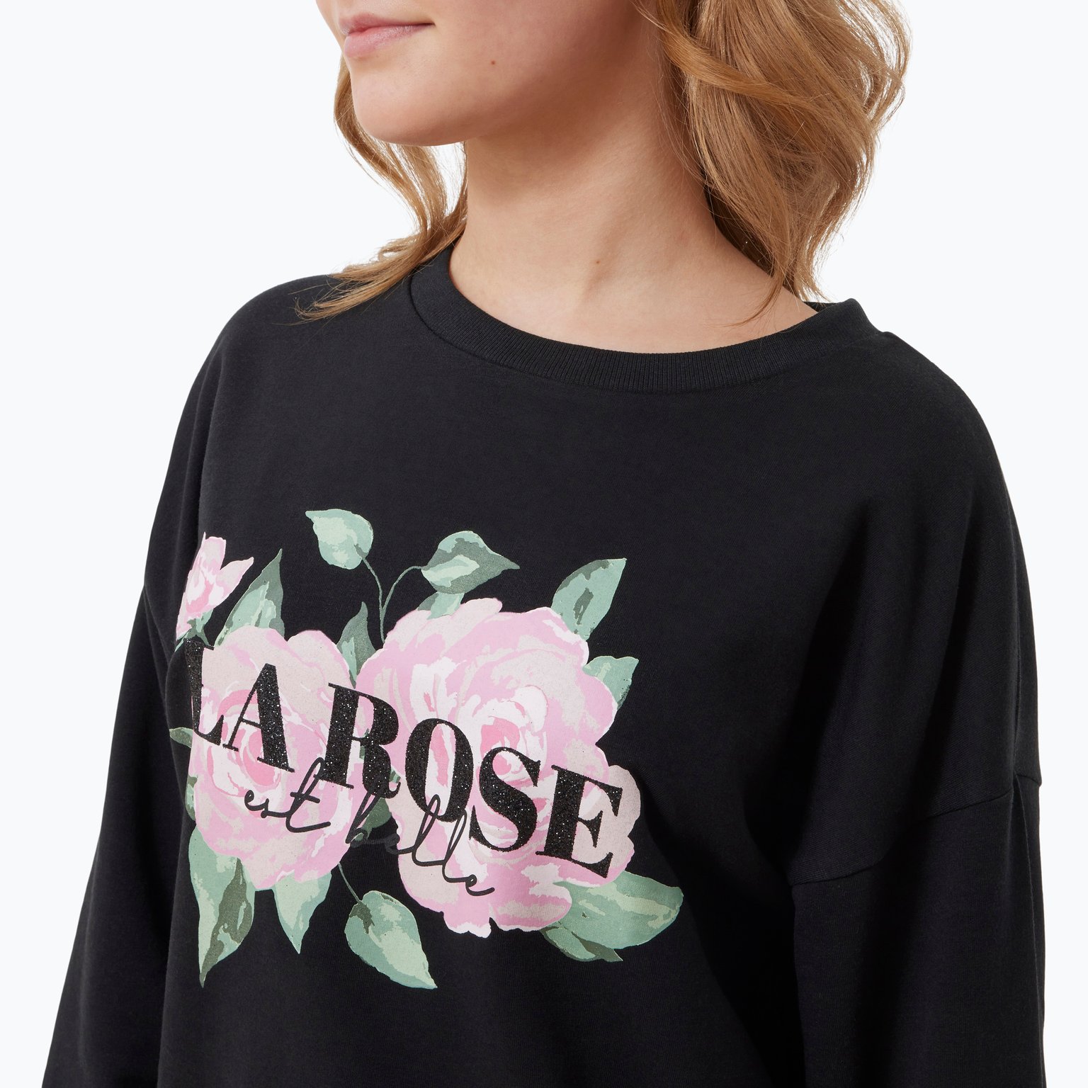 Firefly La Rose Crewneck JR tröja Svart