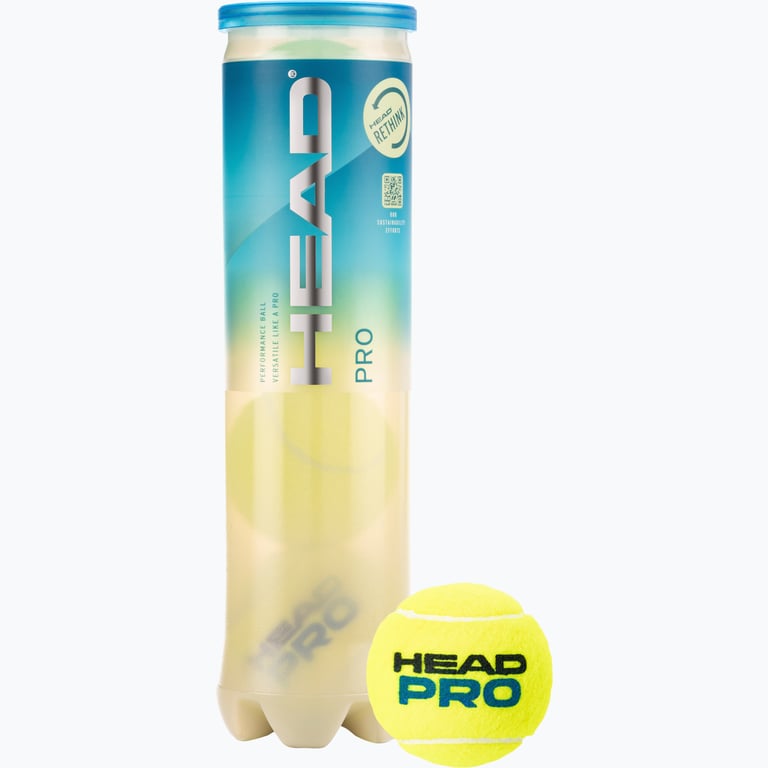 Head Pro 4-pack tennisbollar Gul