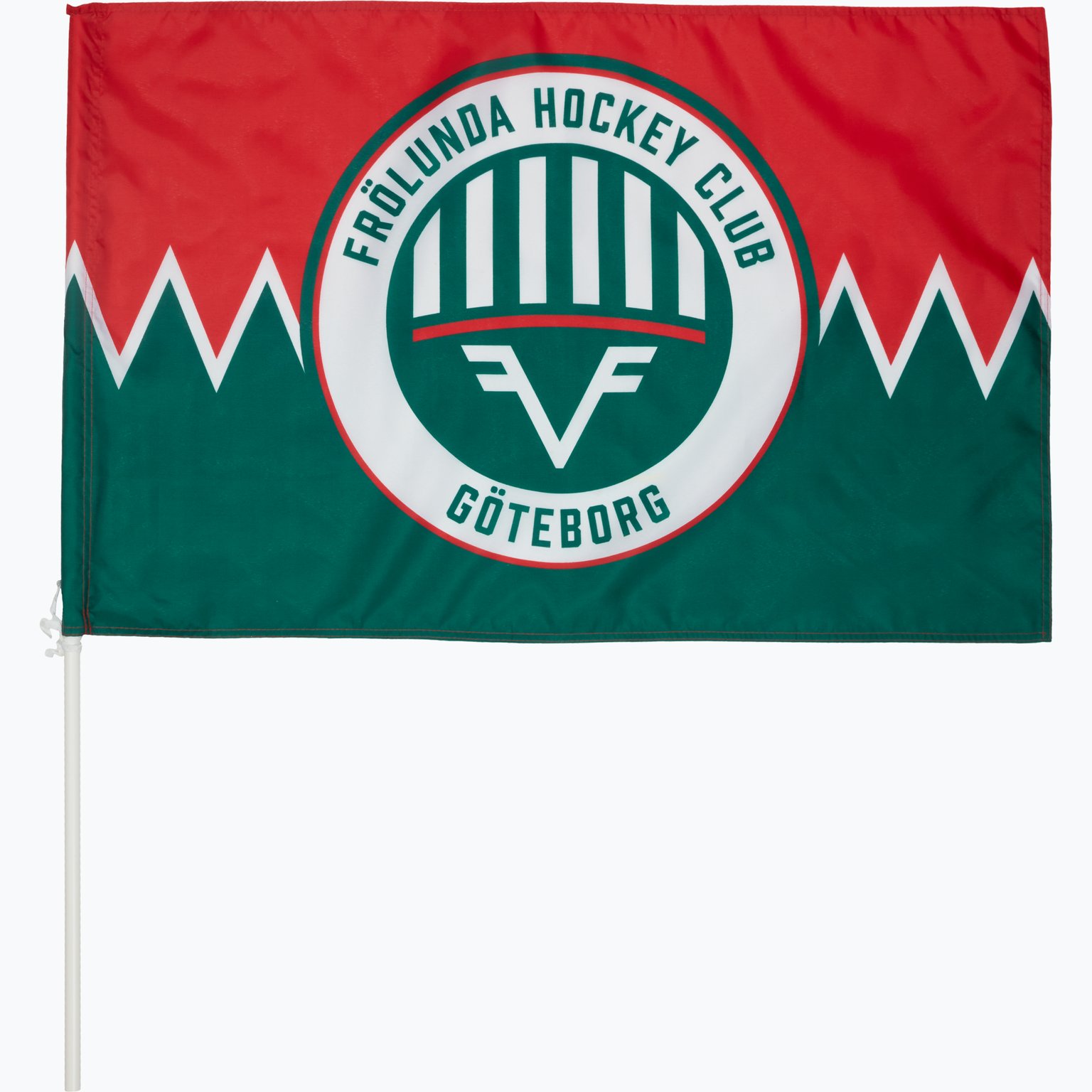 Frölunda Hockey Flagga med pinne 60x90cm Röd