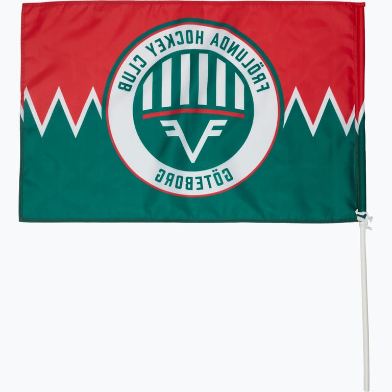 Frölunda Hockey Flagga med pinne 60x90cm Röd