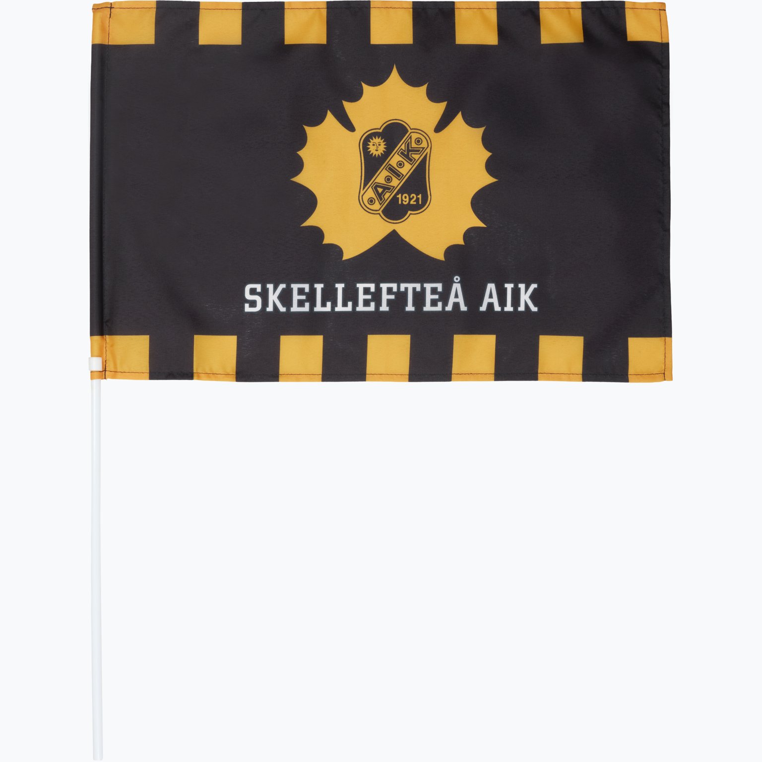 Skellefteå AIK FLAGGA med pinne 2.0 30x45 Svart