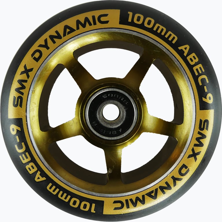 SMX Dynamic 100 mm Alu sparkcykelhjul Guld