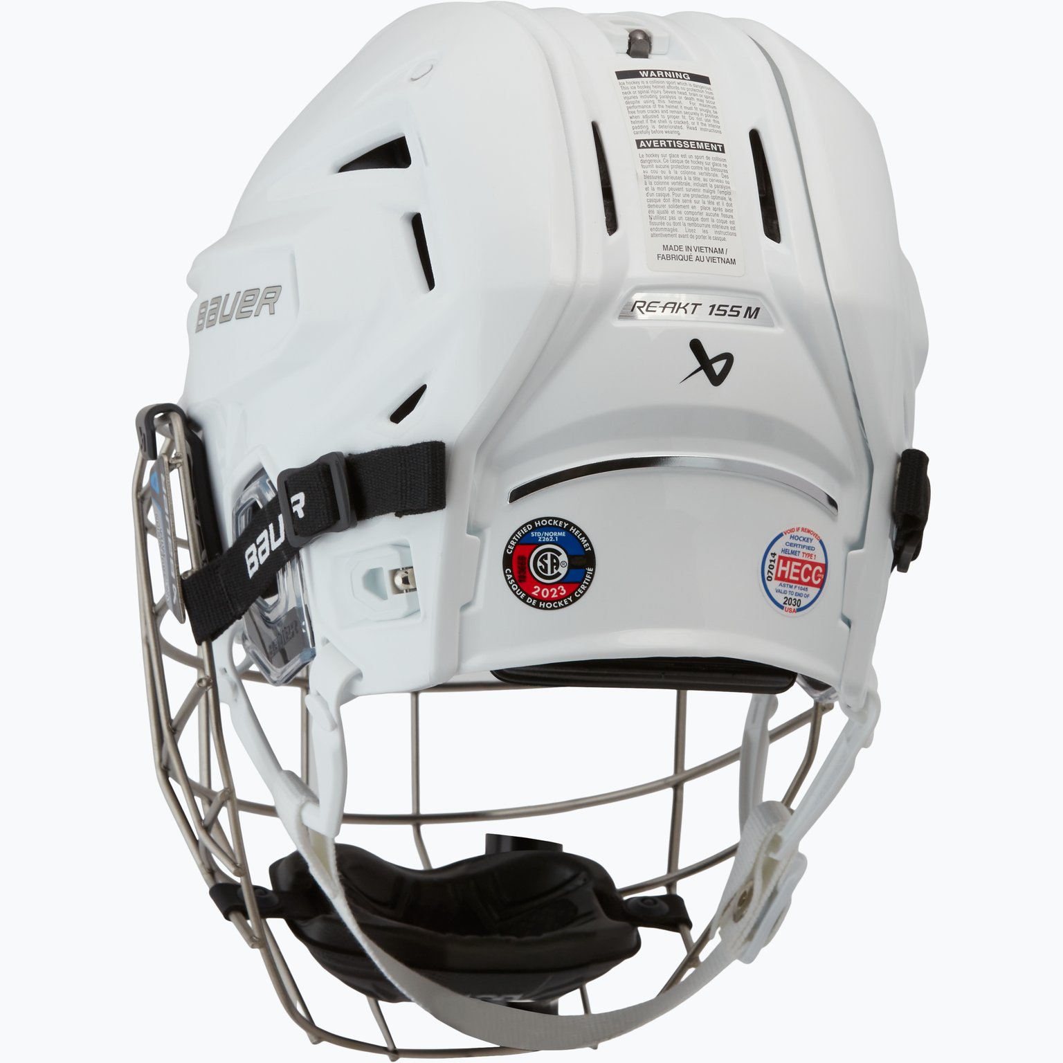 Bauer Hockey Re-akt 155 Combo SR hockeyhjälm Vit