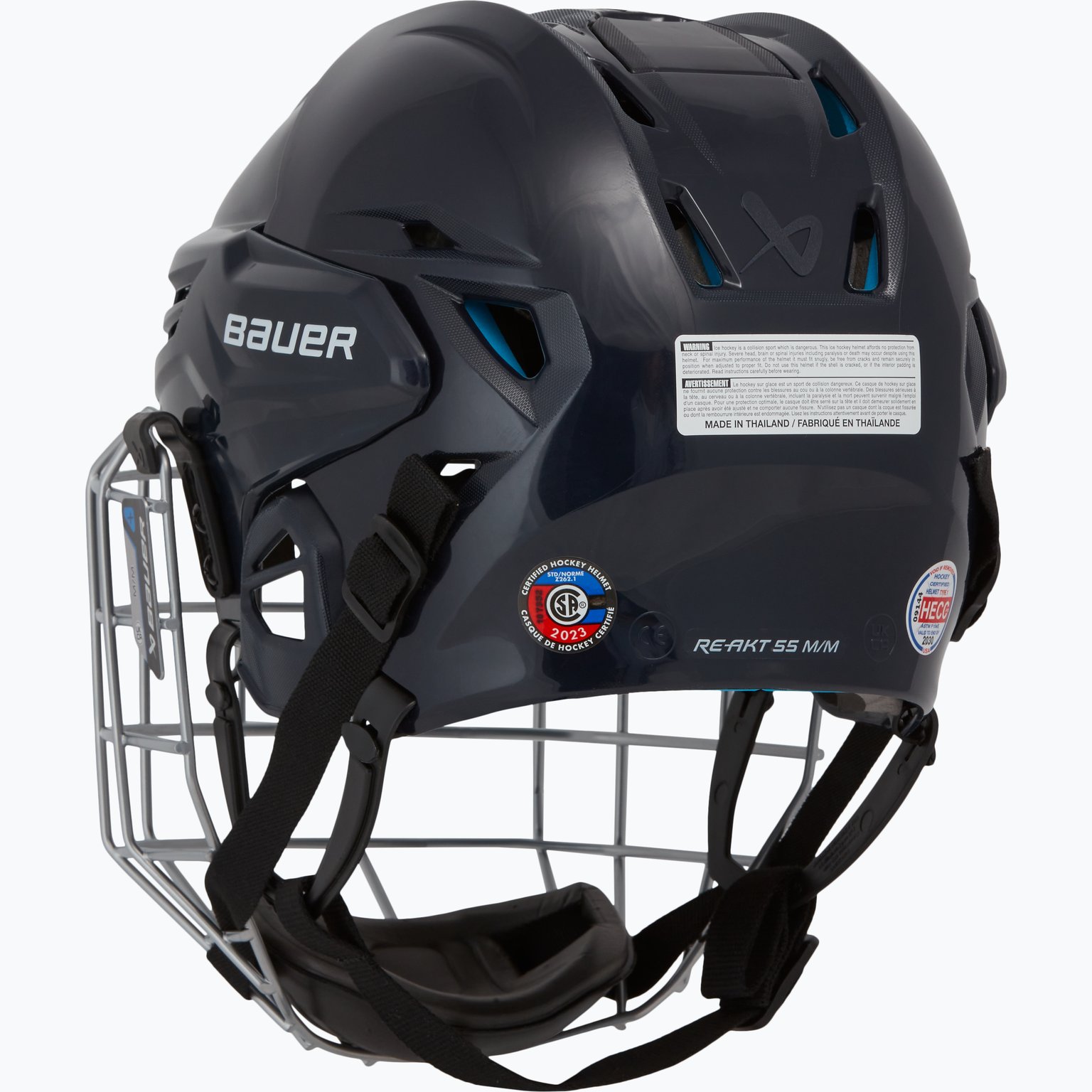 Bauer Hockey Re-Akt 55 Combo SR hockeyhjälm Blå