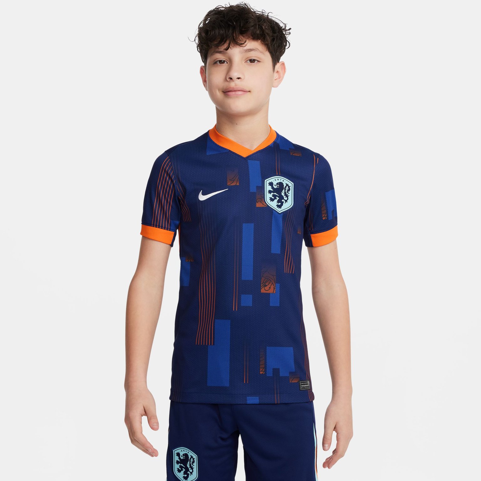 Nike Netherlands 24 Away JR matchtröja Blå