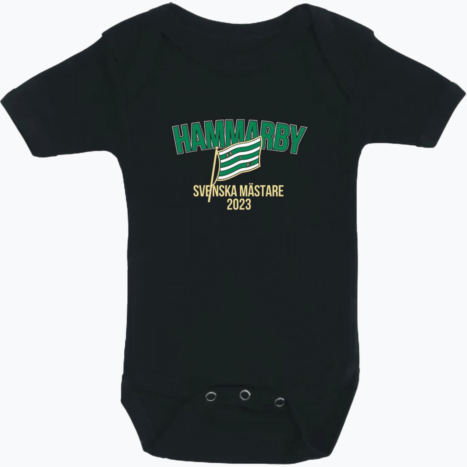 Hammarby Svenska Mästare Baby body Svart