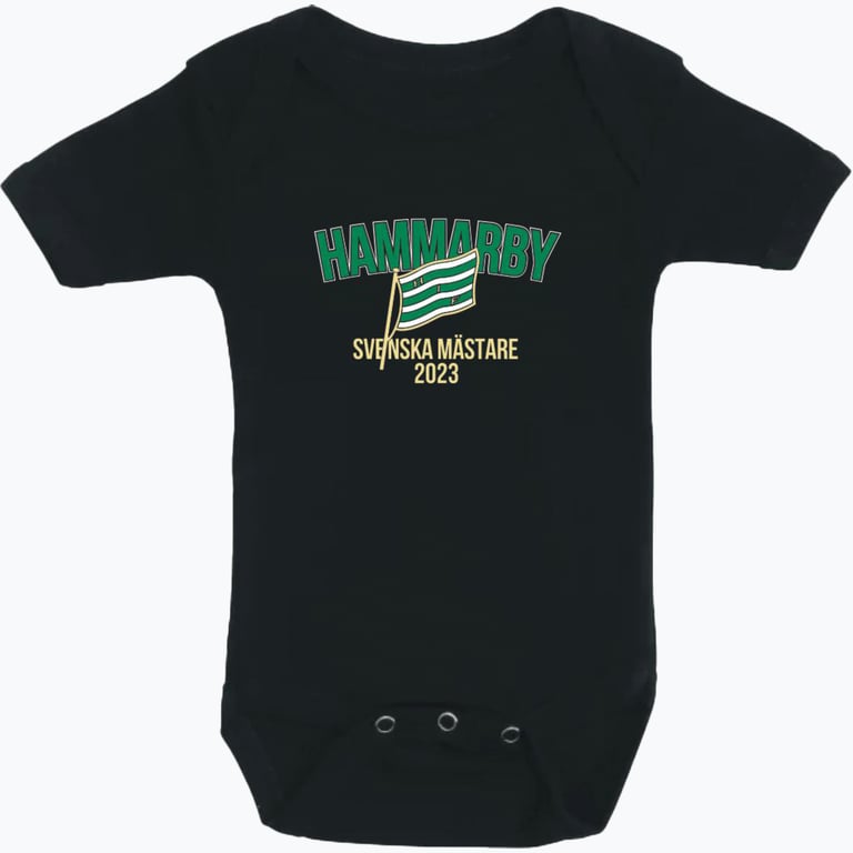 Hammarby Svenska Mästare Baby body Svart