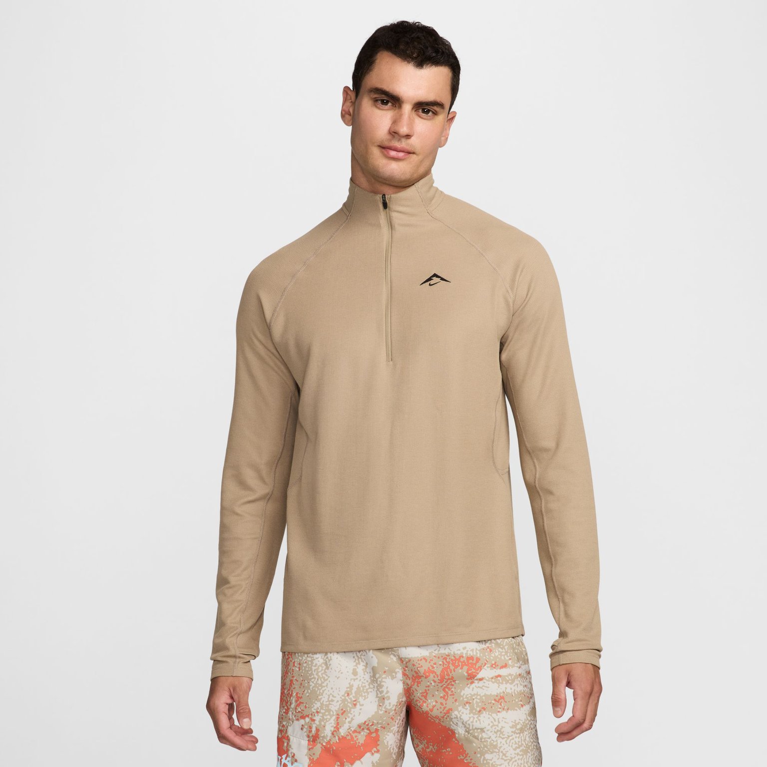 Nike Trail Dri-FIT 1/2 zip M träningströja Beige