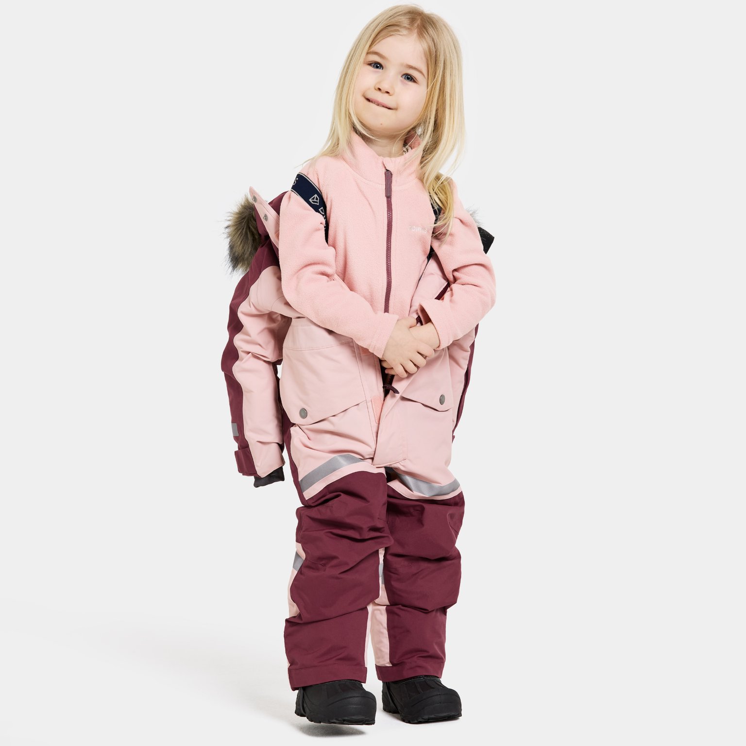 Didriksons Bjärven JR vinteroverall Rosa