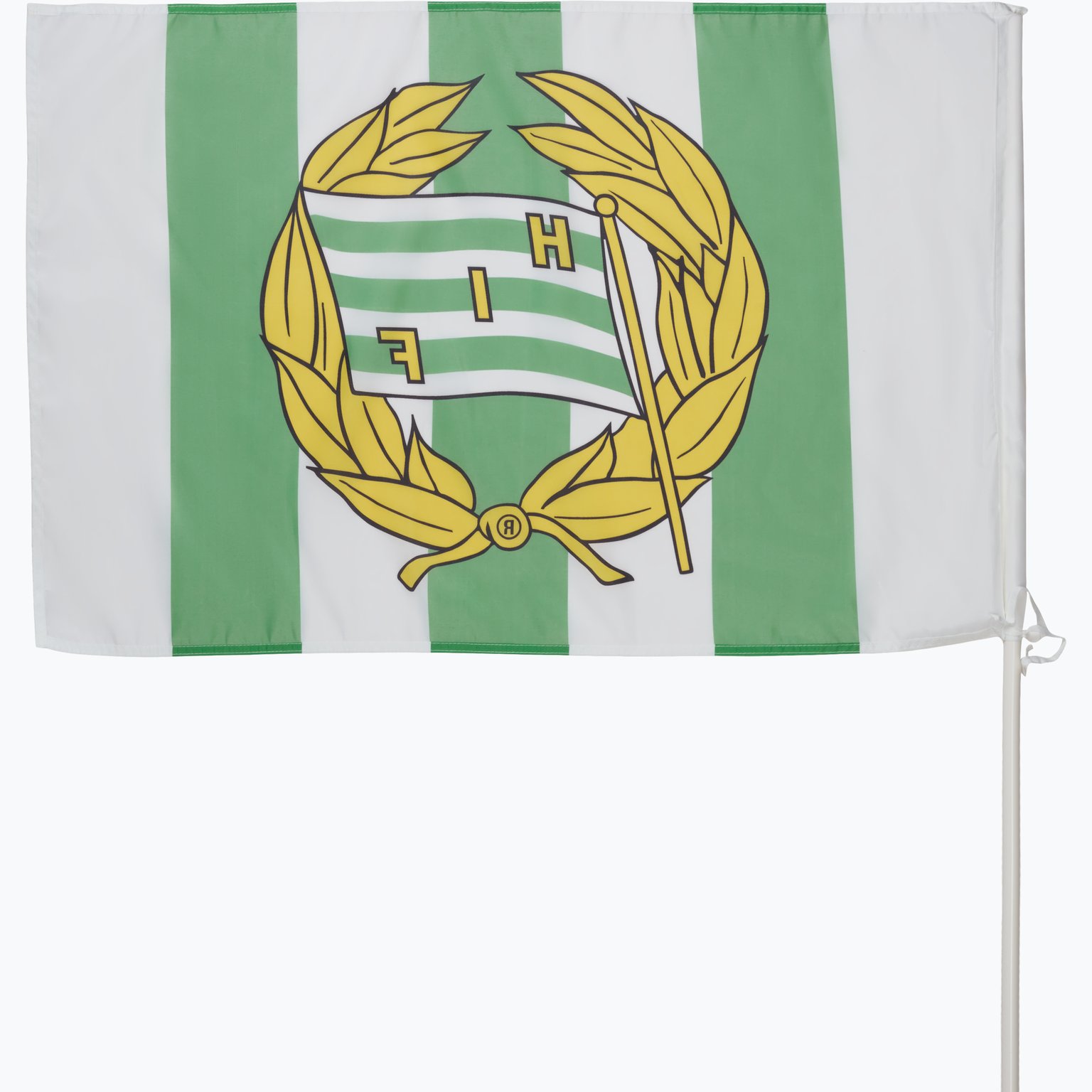 Hammarby FLAGGA 60x90cm med pinne Vit