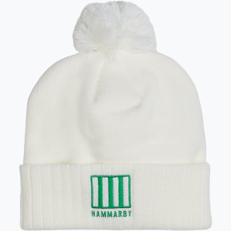 Hammarby Striped Pompom Mössa Vit