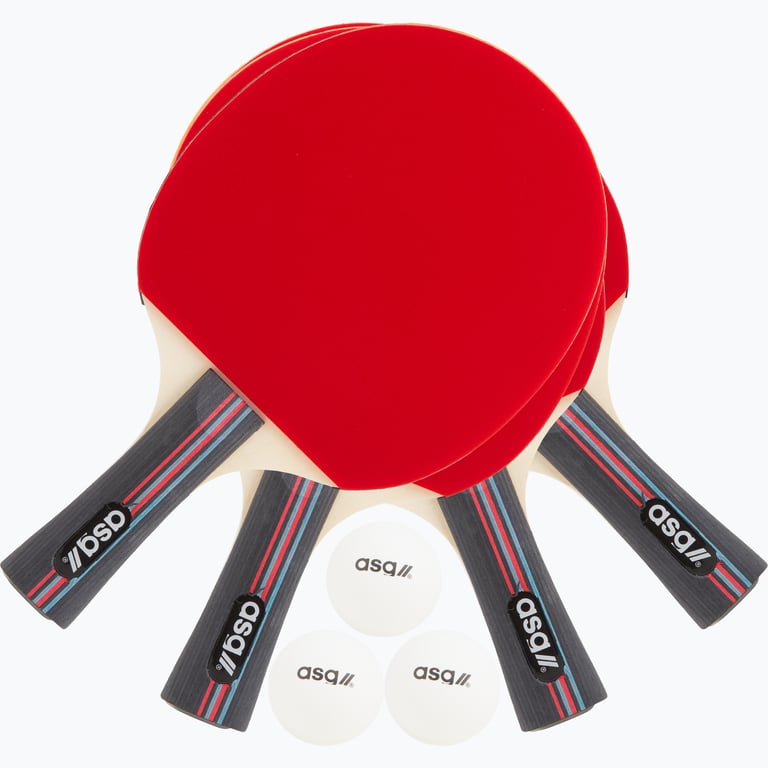 Active Sports Gear Tournament 4-pack pingisracket Röd