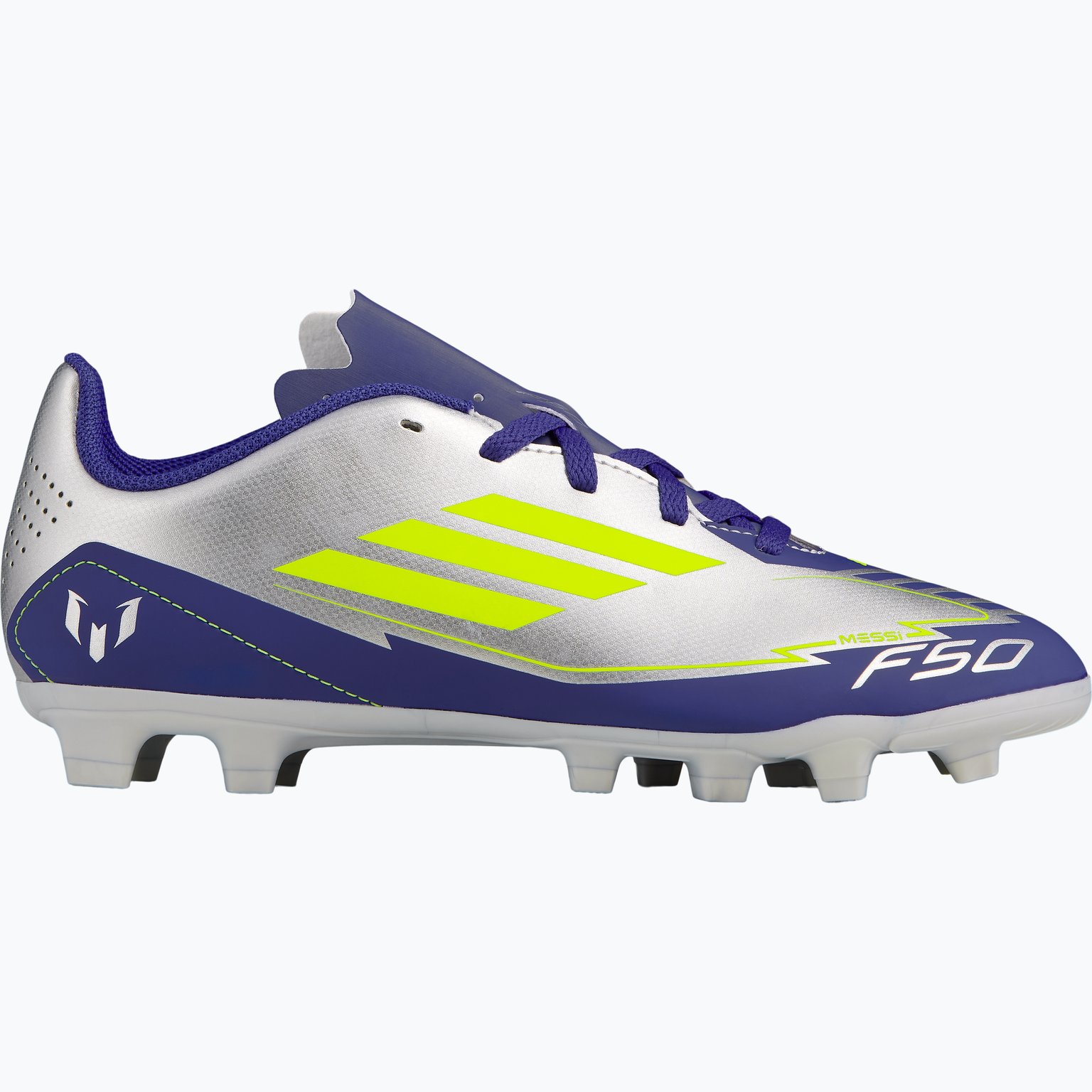 adidas F50 Club Messi FG/MG JR fotbollsskor Silver