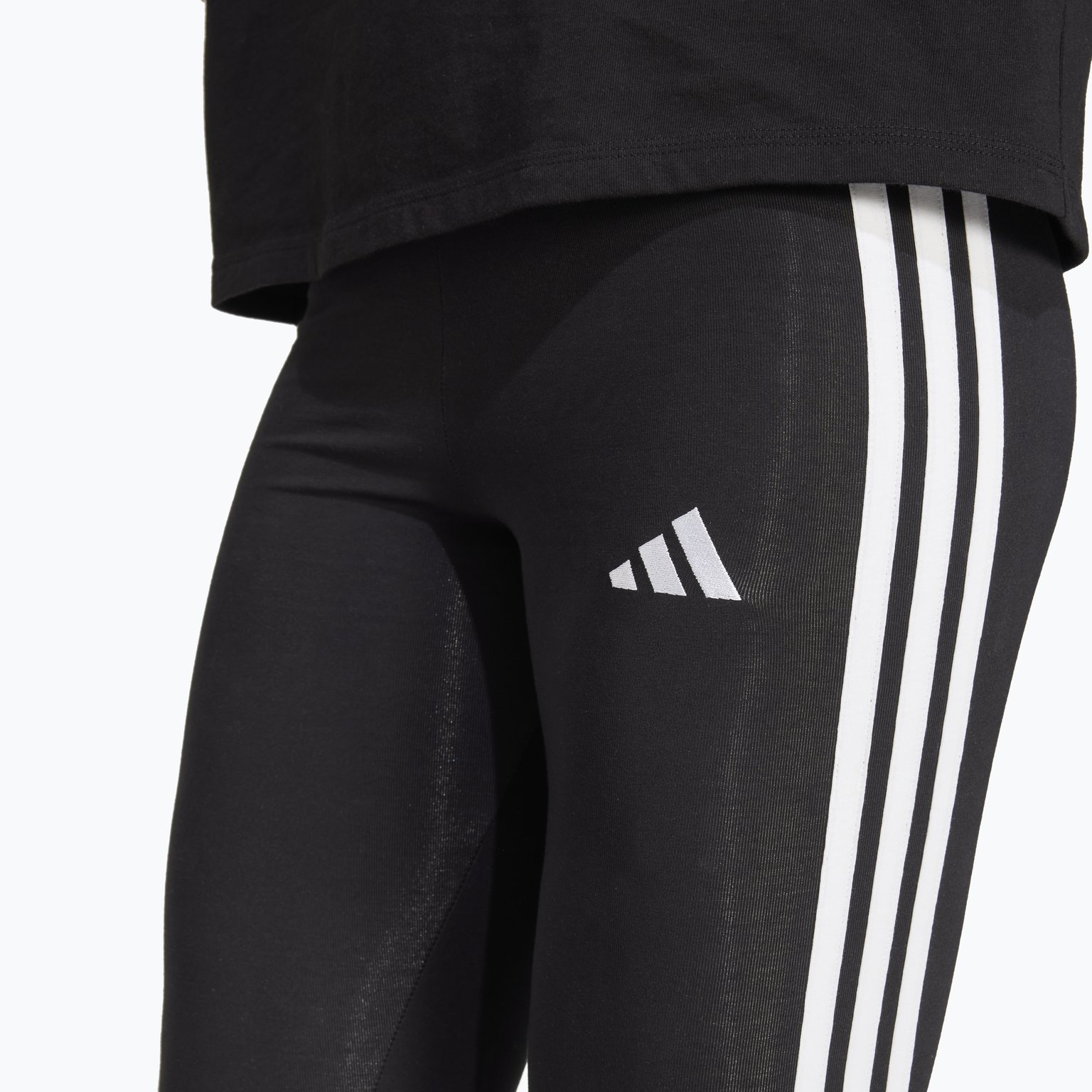 adidas Essentials 3-stripes Cotton W leggings Svart