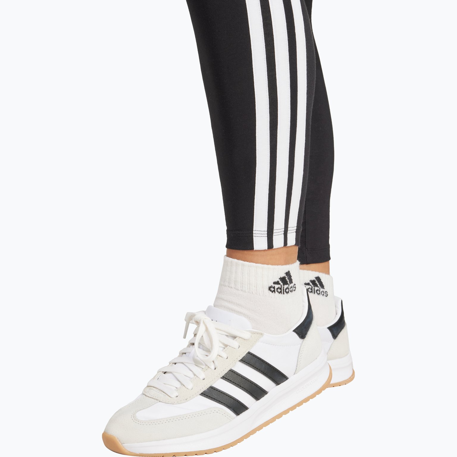 adidas Essentials 3-stripes Cotton W leggings Svart