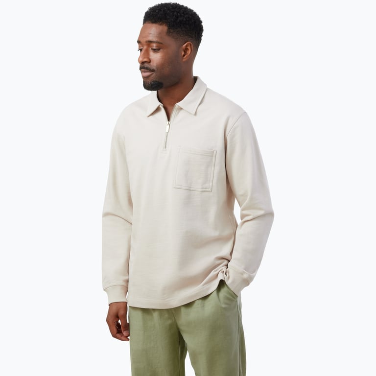 Firefly Mikael Half Zip M tröja Beige