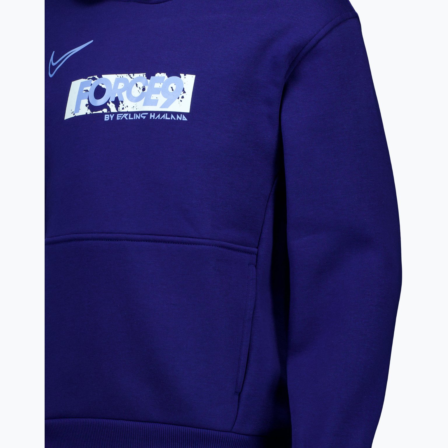 Nike Club Fleece Erling Haaland JR huvtröja Blå