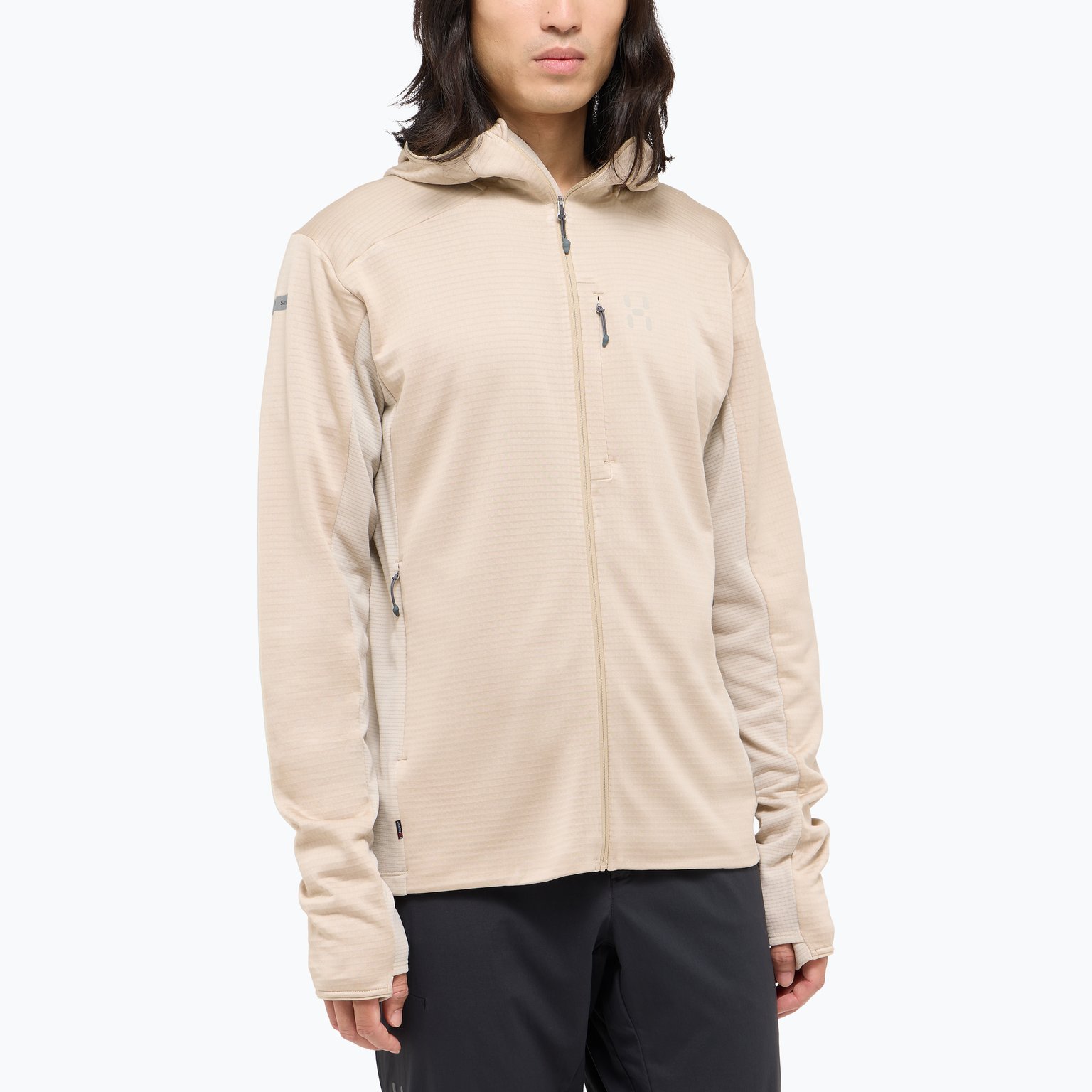 Haglöfs L.I.M Mid Hood II M fleecetröja Beige