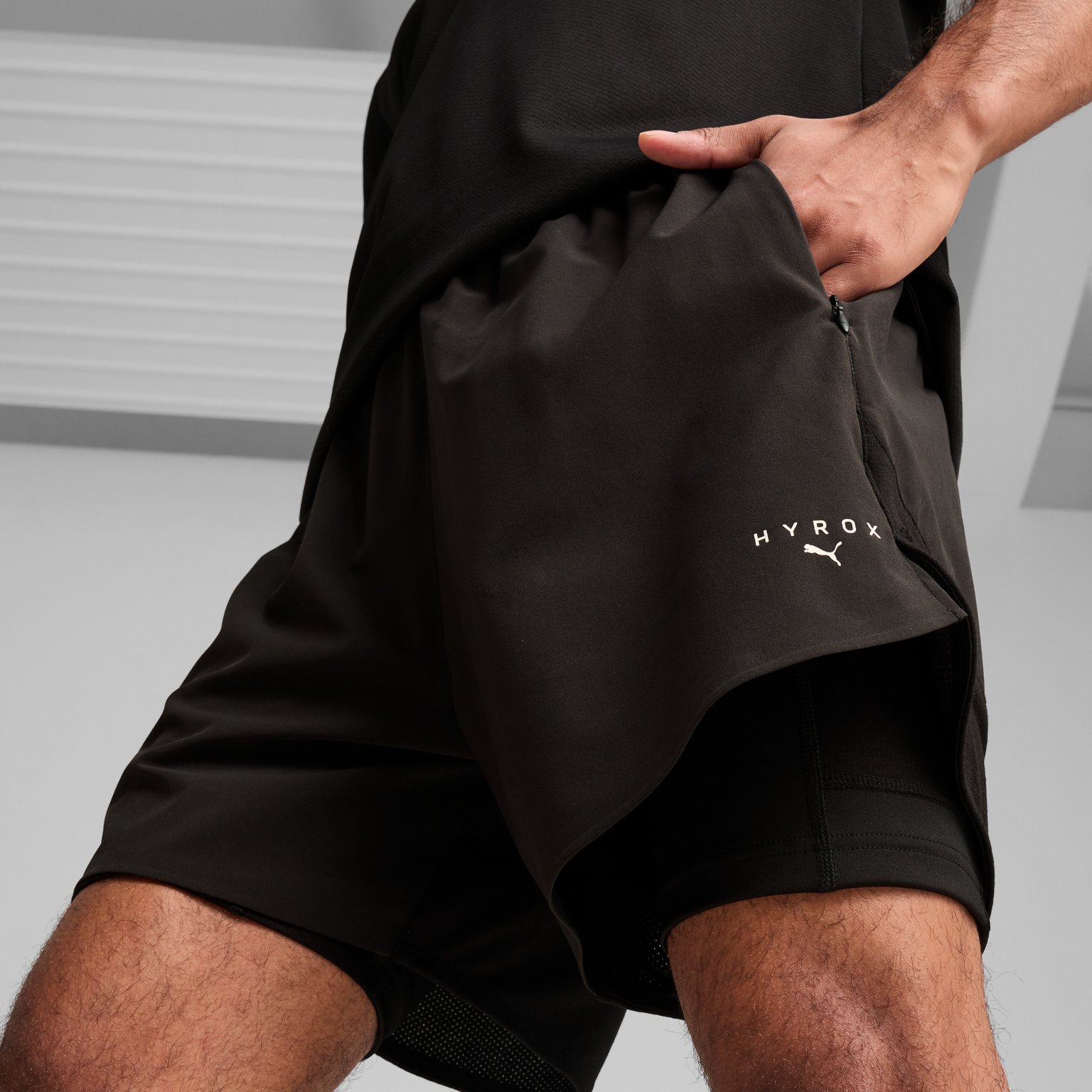 Puma Training 2in1 Hyrox M träningsshorts Svart