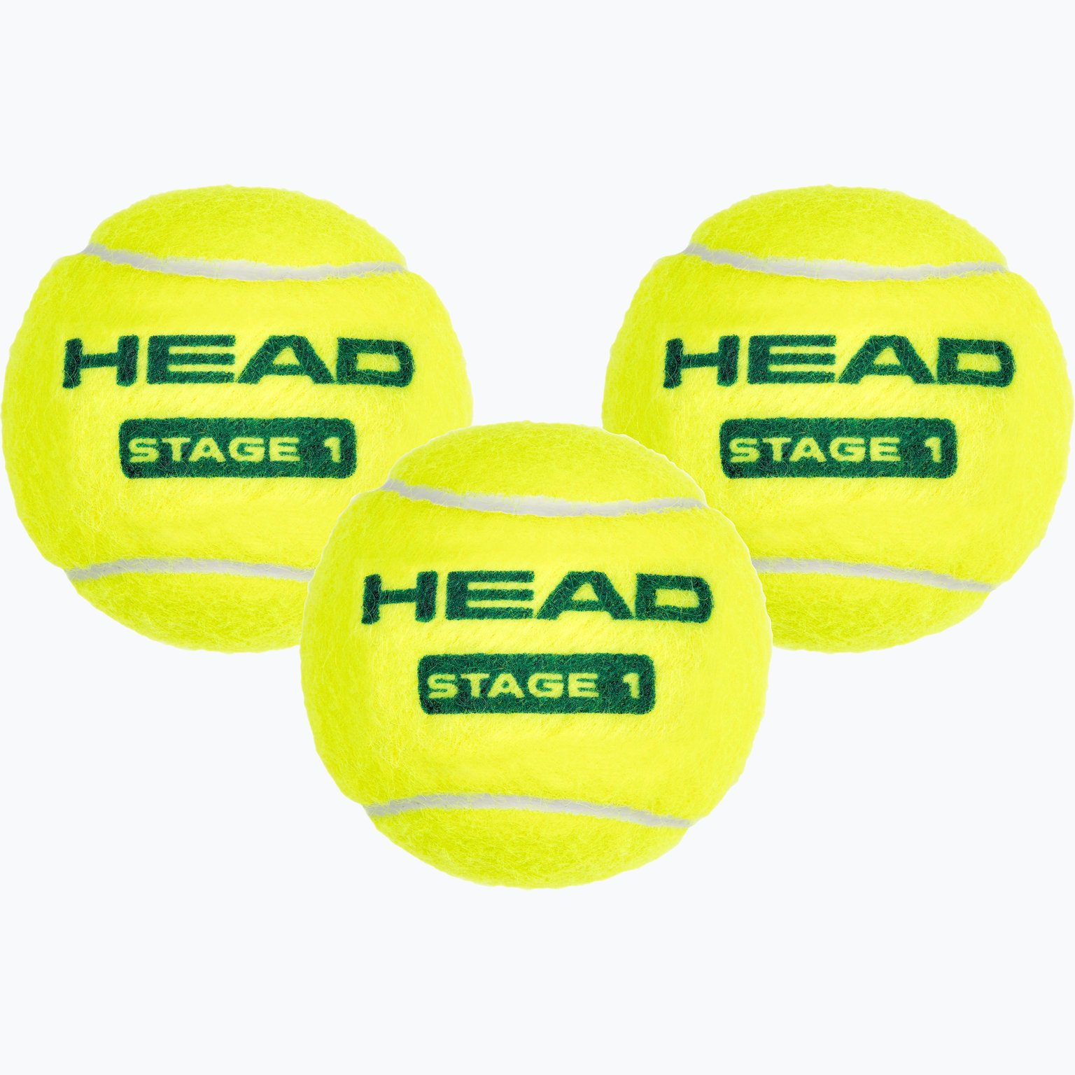 Head Stage 1 3-pack tennisbollar Gul