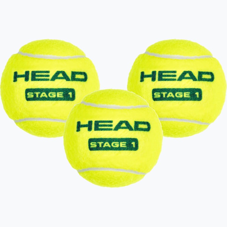 Head Stage 1 3-pack tennisbollar Gul