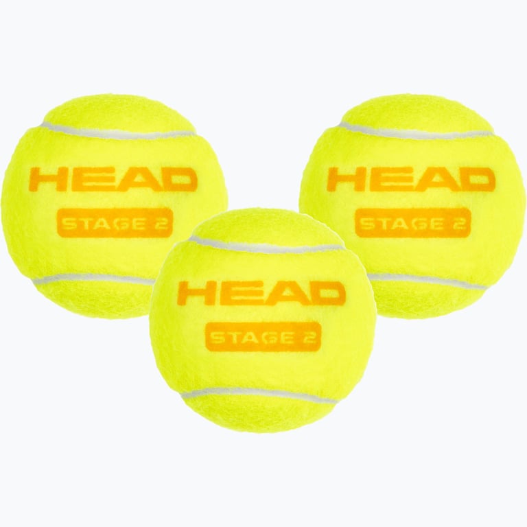 Head Stage 2 3-pack tennisbollar Gul