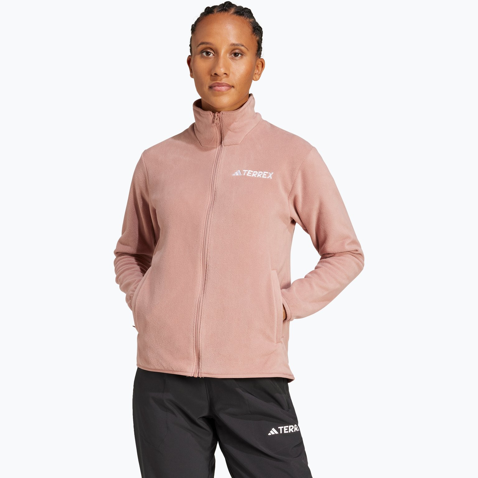 adidas Multi Essentials Full-Zip W fleecetröja Rosa