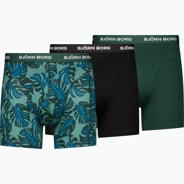 Björn Borg Cotton Stretch 3-pack kalsonger Grön