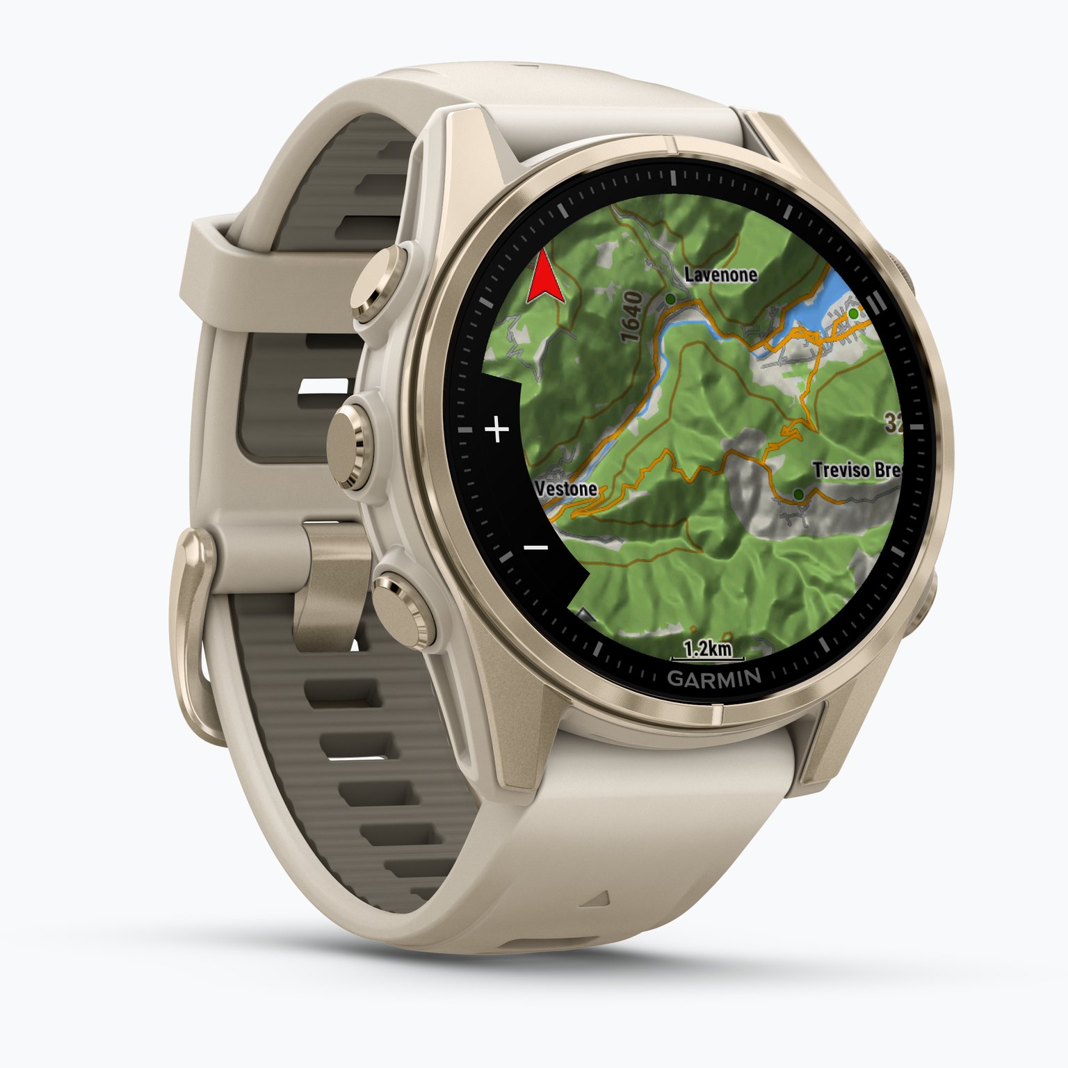 Garmin Fenix 8 43 mm AMOLED träningsklocka Guld