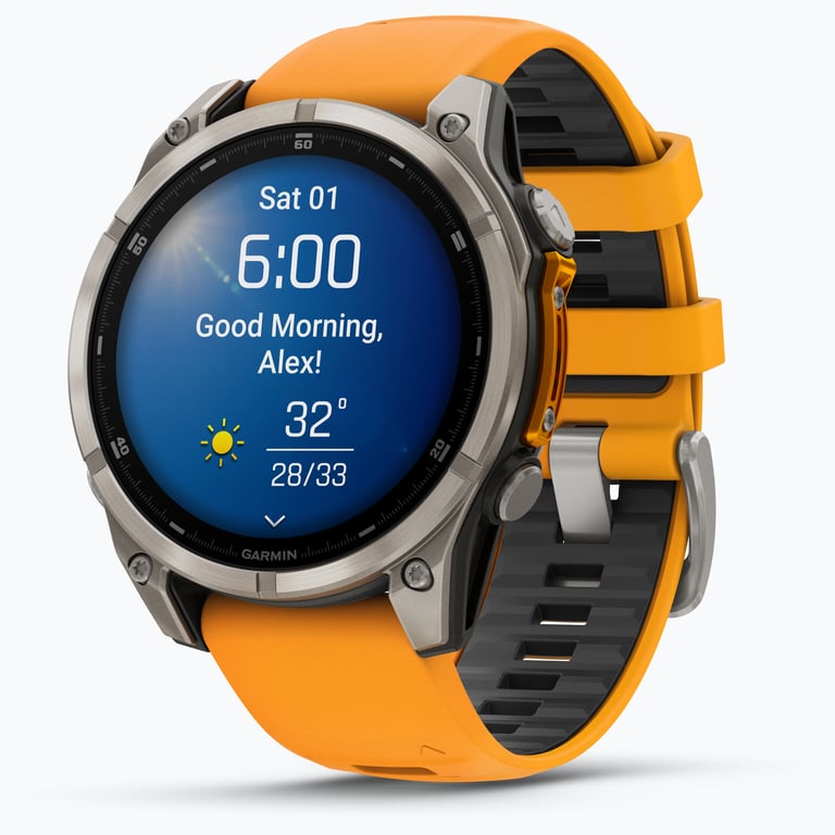 Garmin Fenix 8 47 mm AMOLED träningsklocka Orange