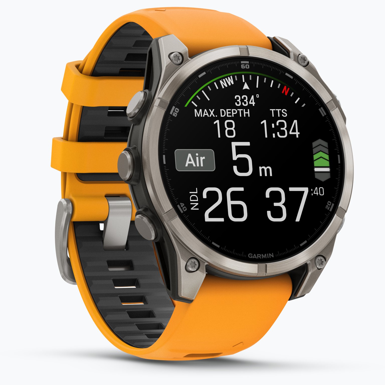 Garmin Fenix 8 47 mm AMOLED träningsklocka Orange