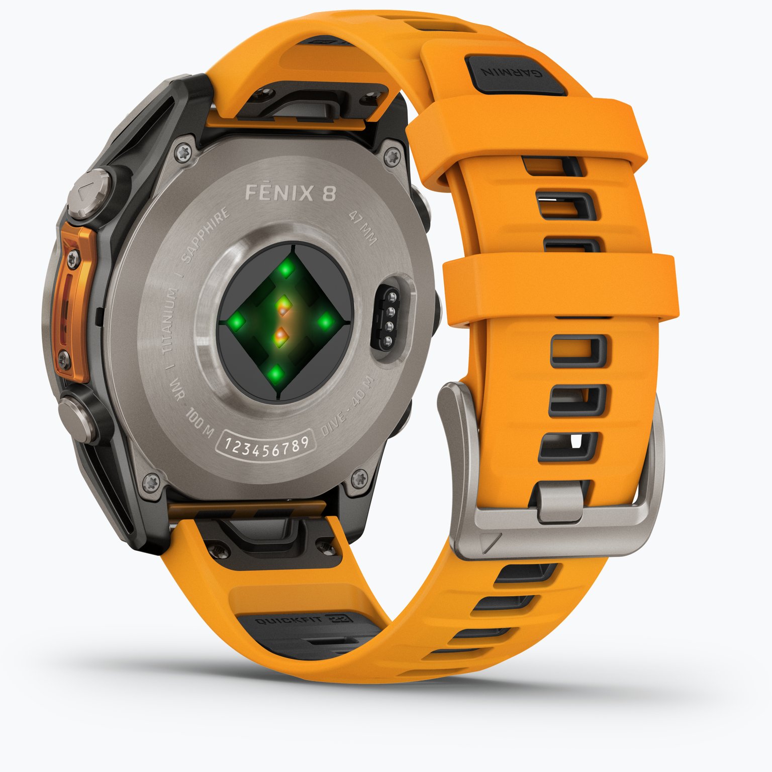 Garmin Fenix 8 47 mm AMOLED träningsklocka Orange