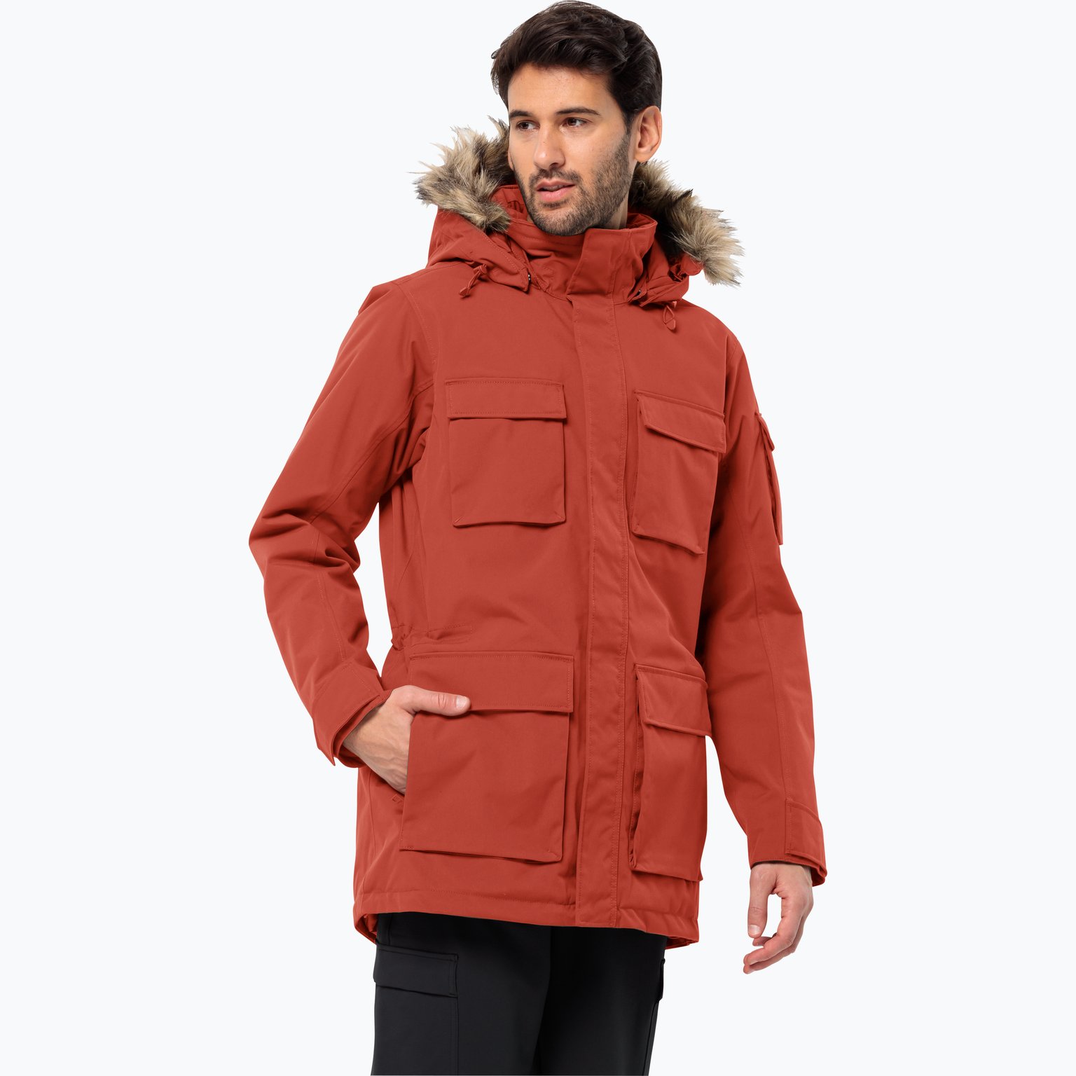 Jack Wolfskin Glacier Canyon Parka M vinterjacka Röd