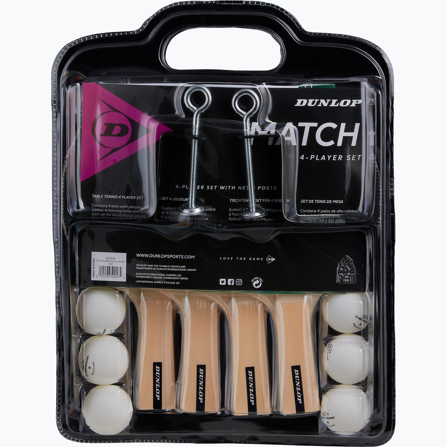 Dunlop Match 4-pack pingisset Flerfärgad