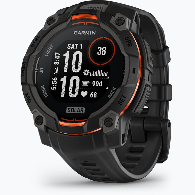 Garmin Instinct 3 Solar 45mm träningsklocka Svart