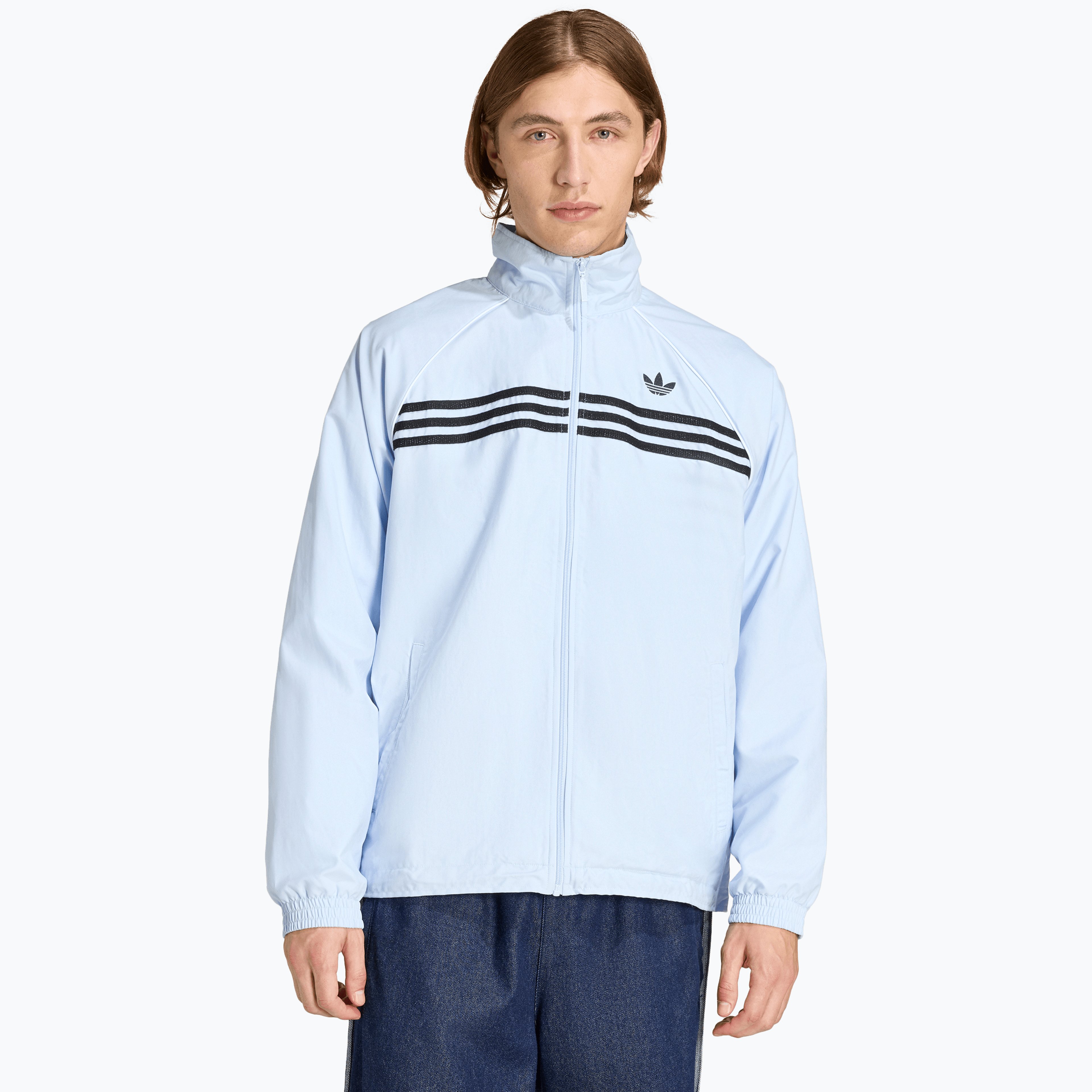 adidas Originals Chest Stripes M träningsjacka Blå