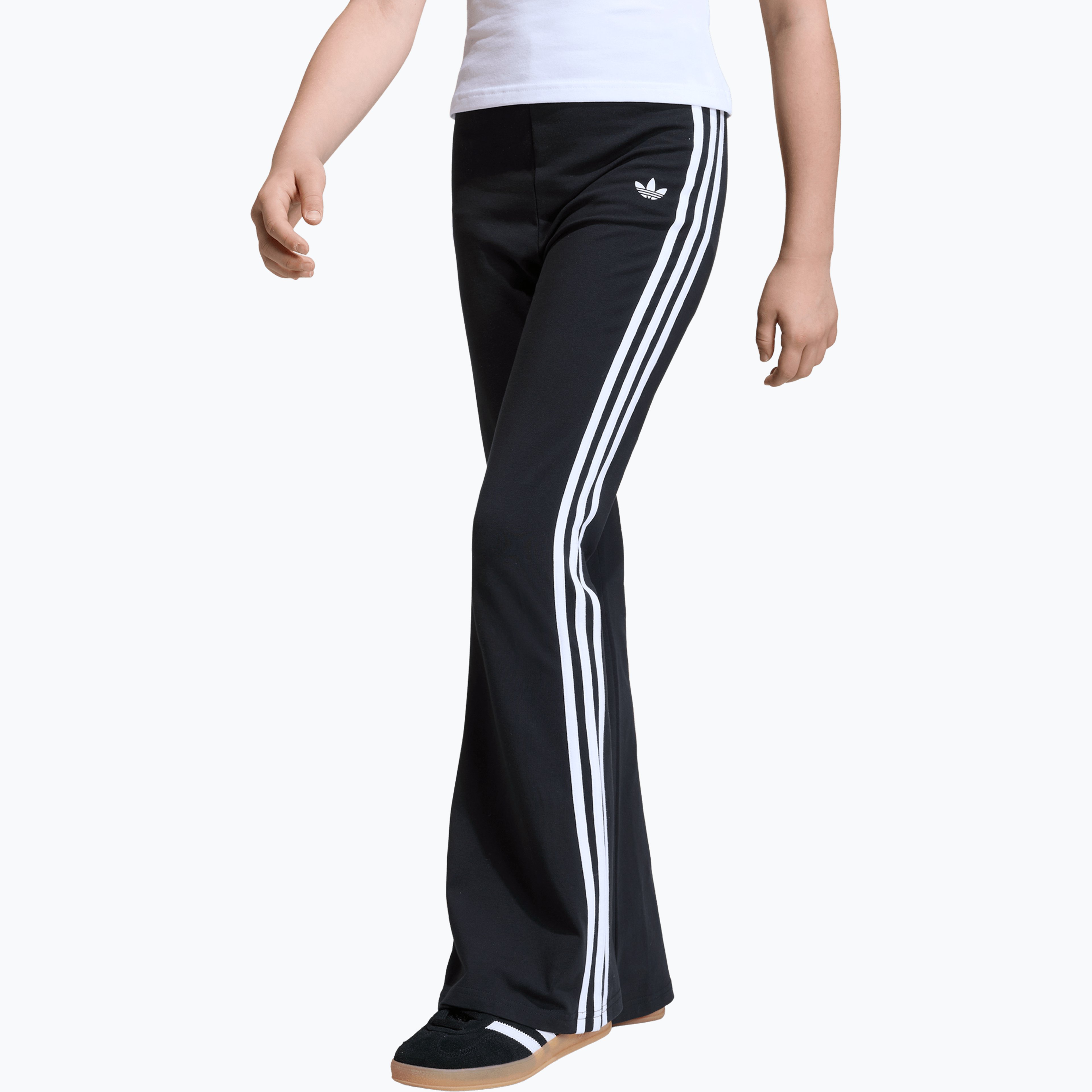 adidas Originals 3-stripes Flared Leggings JR mjukisbyxor Svart