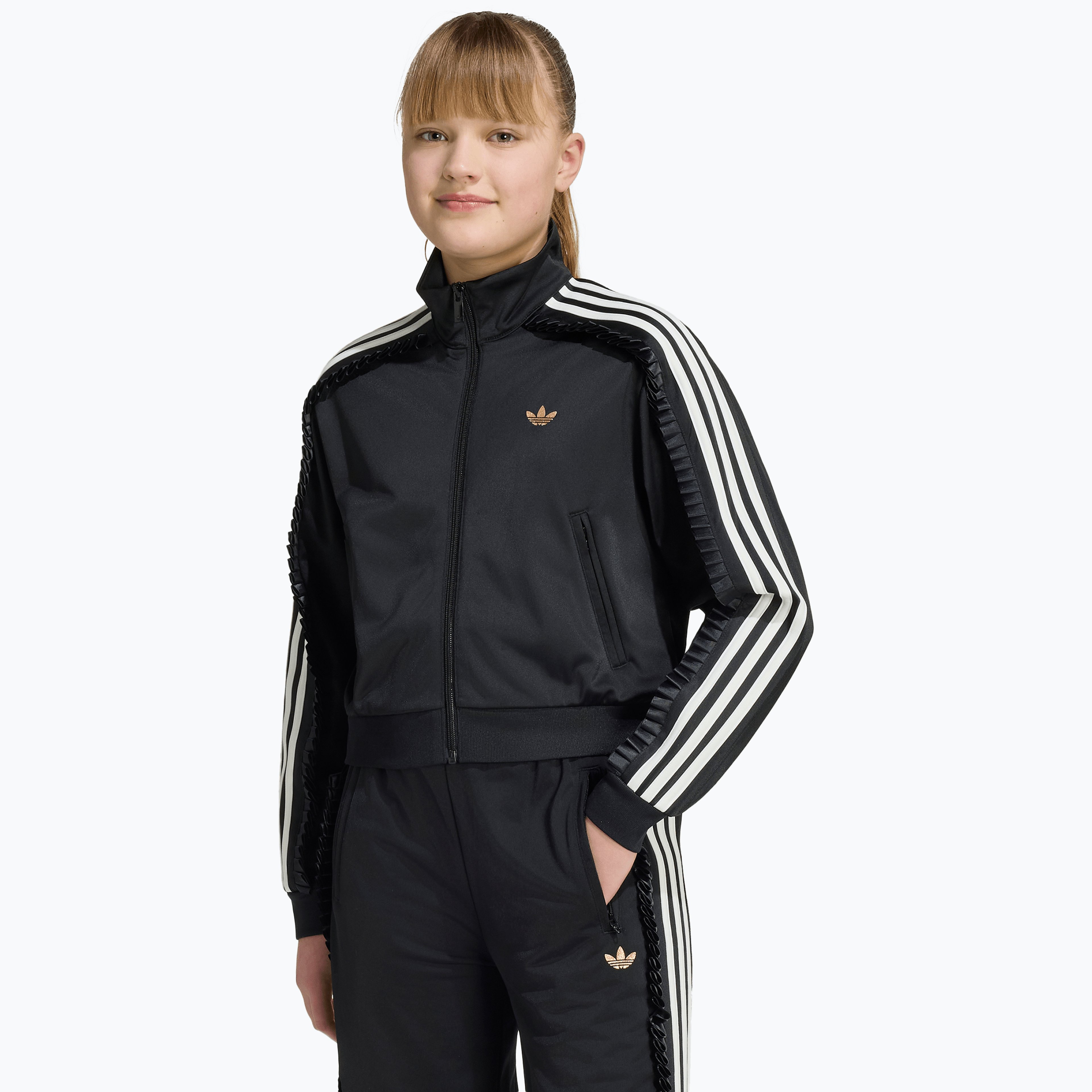 adidas Originals Firebird Loose Short JR träningsjacka Svart