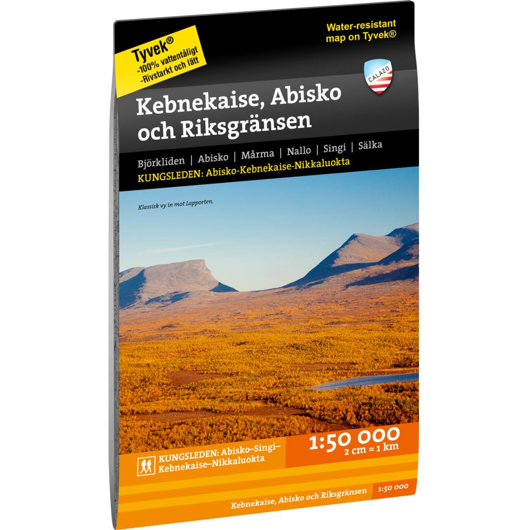 Calazo Kebnekaise, Abisko och Riksgränsen 1:50 000 Karta Flerfärgad