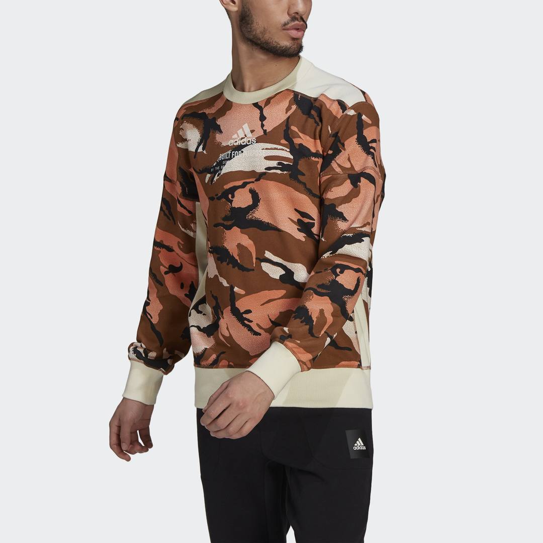 adidas M ZNE AOP Crew collegetröja Flerfärgad