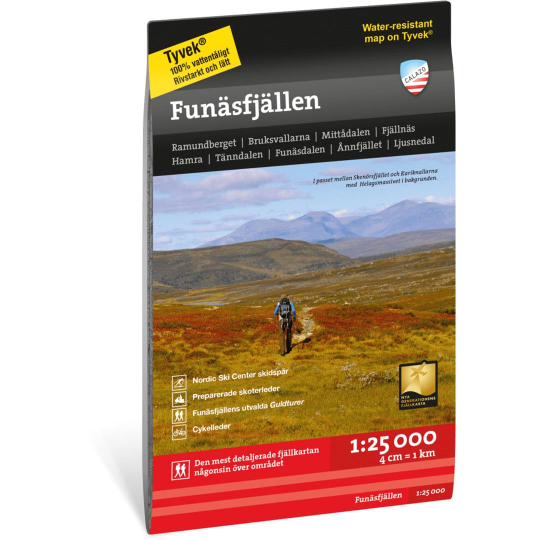 Calazo Funäsfjällen 1:25 000 karta Flerfärgad