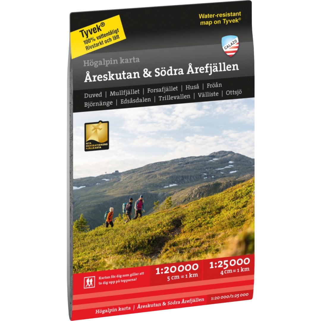 Calazo Åreskutan & Södra Årefjällen 1:20 000 högalpinkarta Flerfärgad