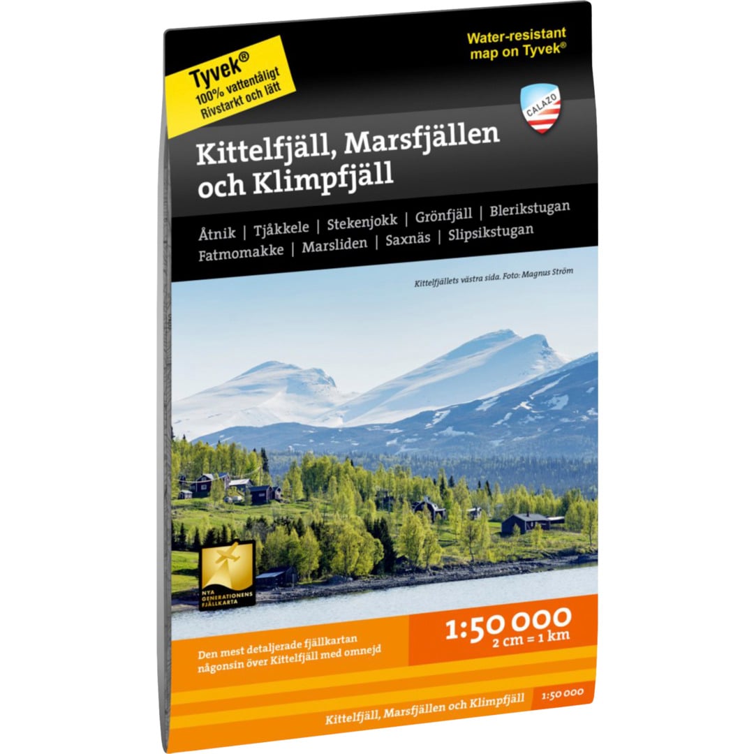 Calazo Kittelfjäll, Marsfjällen och Klimpfjäll 1:50 000 karta