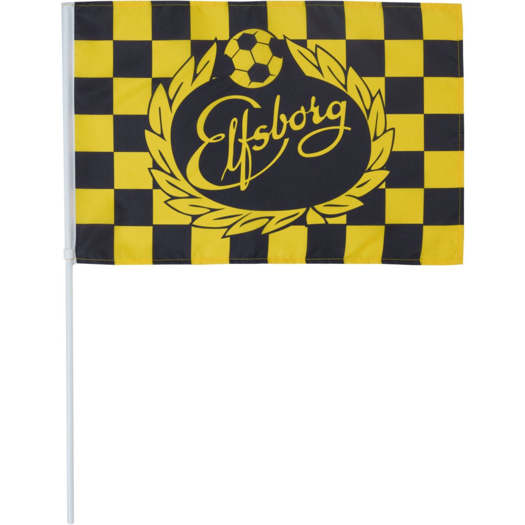 IF ELFSBORG Flagga rutig med pinne