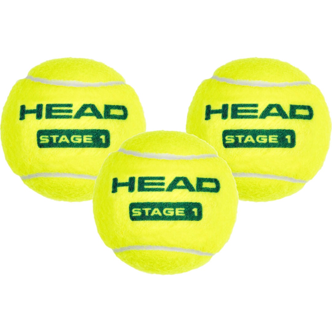 Head Stage 1 3-pack tennisbollar