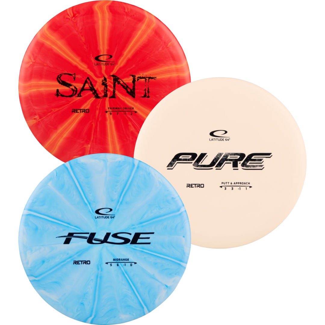 Latitude 64 Retro Line Starter Classic discgolfset Flerfärgad
