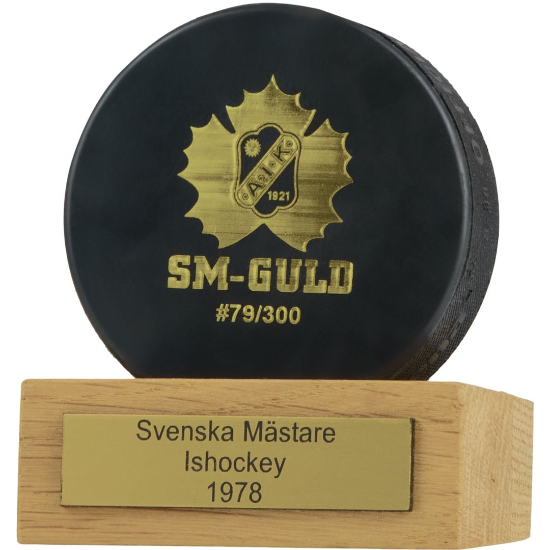 Skellefteå AIK GULDPUCK INK PLATTA 1978