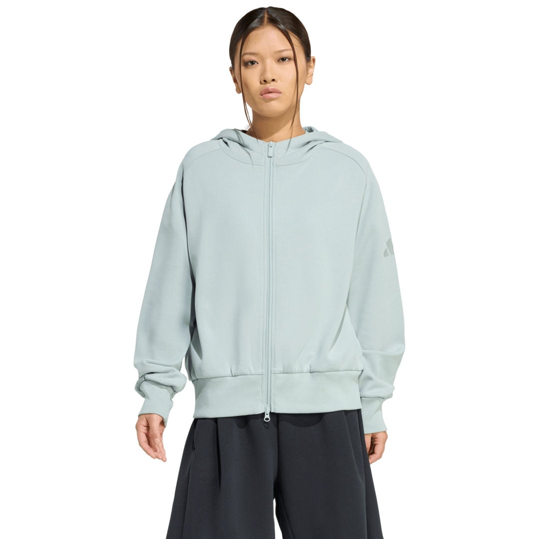 adidas Soft Lux Full-Zip W huvtröja